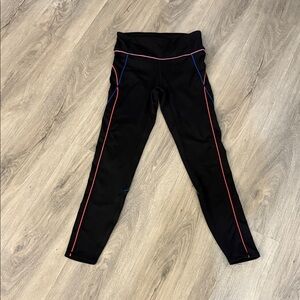 GAP Black Leggings with Red and Blue Trim size XS